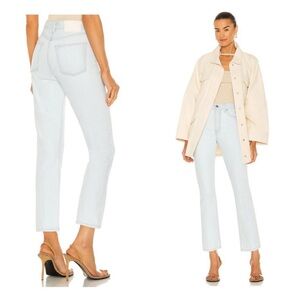 NWT $195 Grlfrnd Karolina High Rise Straight Crop Jeans